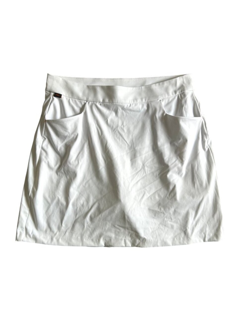 Kjus Women's Sz XL White Suisi Skort Lightweight Stretch Fabric With Pockets